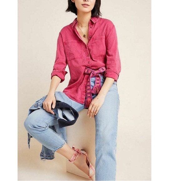 ANTHROPOLOGIE The Cate Classic Buttondown Shirt - Picture 2 of 8
